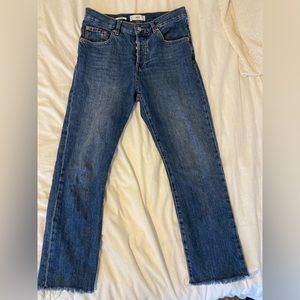 Mango Raw Hem Jeans